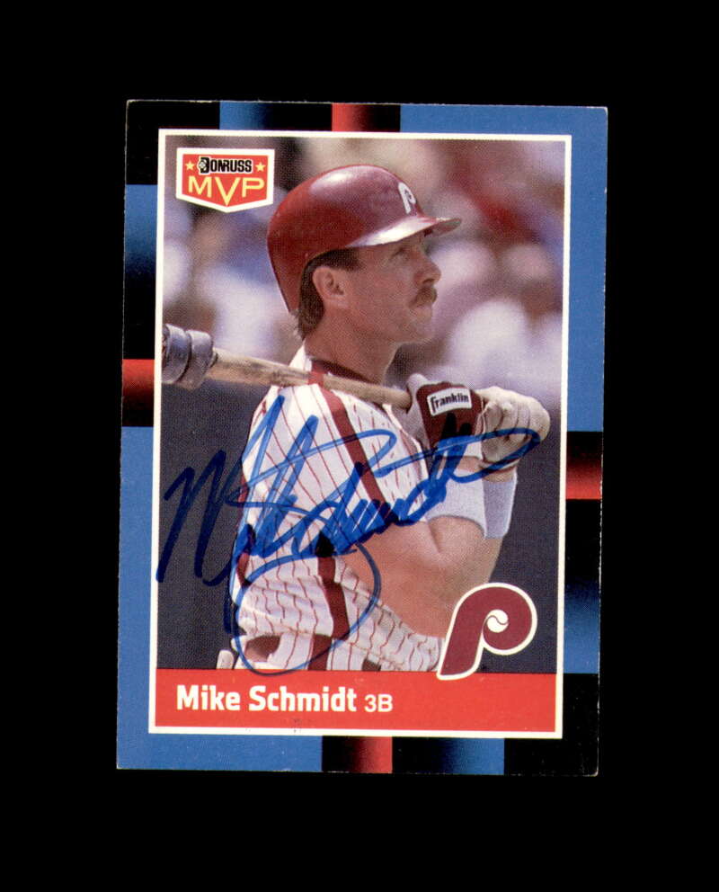 Mike Schmidt Signed 1988 Donruss MVP Philadelphia Phillies Autograph