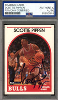 Scottie Pippin PSA DNA JSA Signed 1989 NBA Hoops Autograph