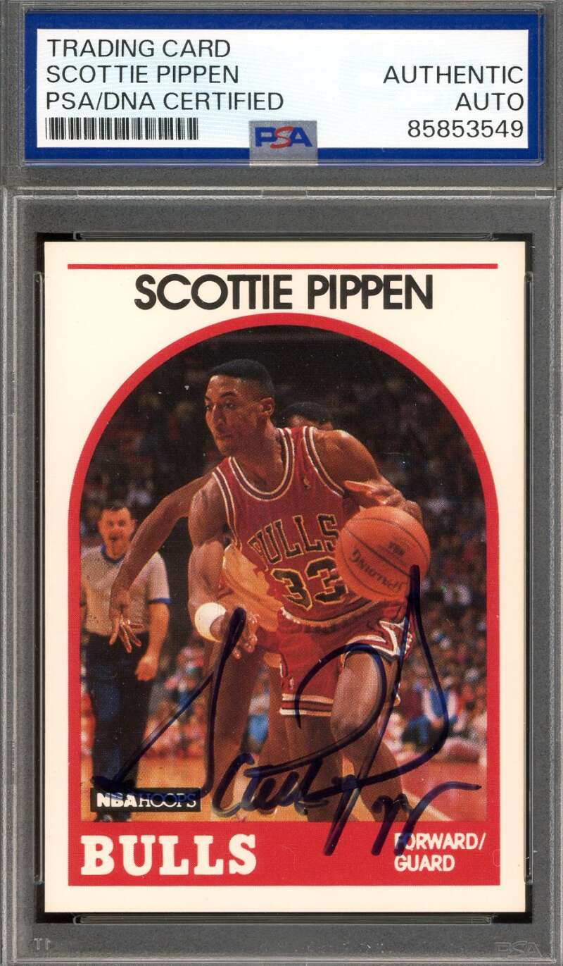 Scottie Pippin PSA DNA JSA Signed 1989 NBA Hoops Autograph