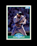 Dave Parker Signed 1989 Score Oakland Athletics Autograph