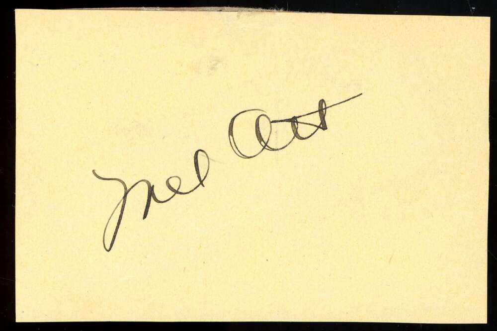 Mel Ott JSA Loa Signed Album Page Autograph