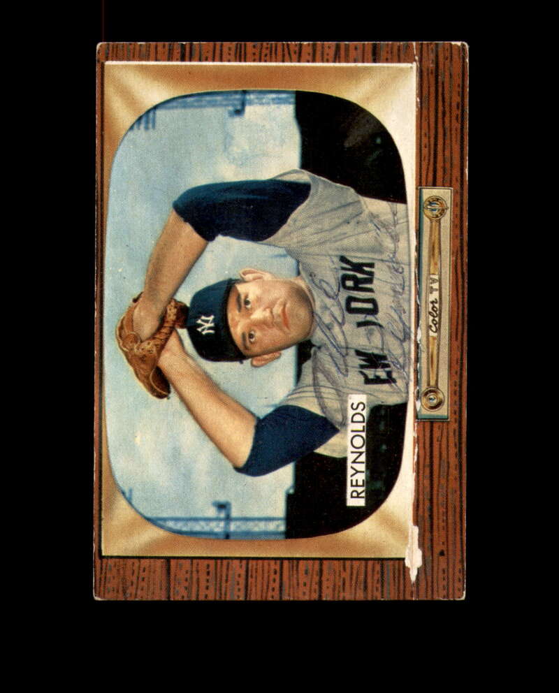 Allie Reynolds Signed 1955 Bowman New York Yankees Autograph