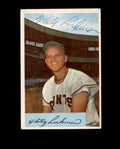 Whitey Lockman Signed 1954 Bowman New York Giants Autograph