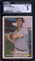 Ted Williams EX 5 CGC Nice 1957 Topps Graded