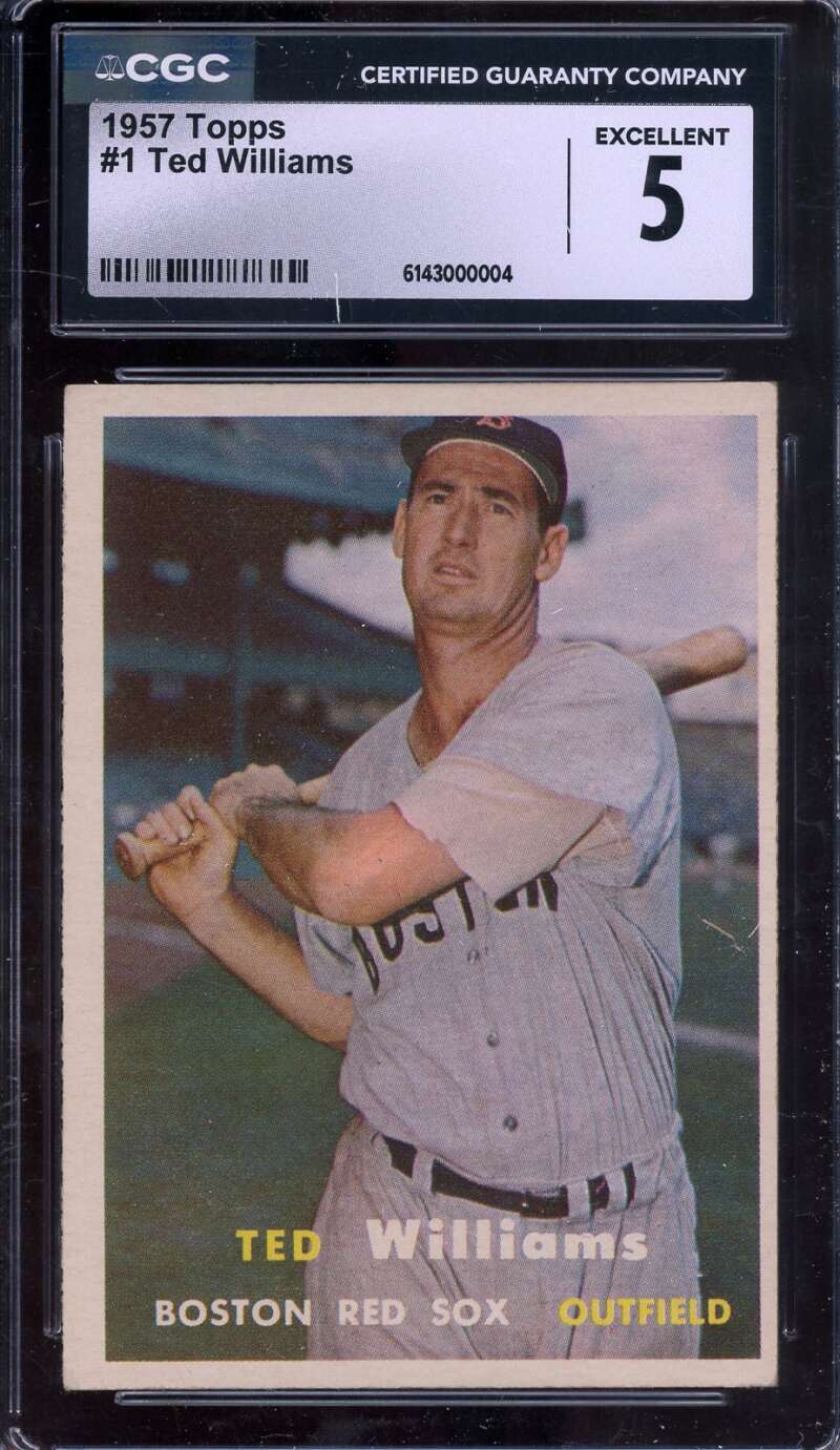 Ted Williams EX 5 CGC Nice 1957 Topps Graded