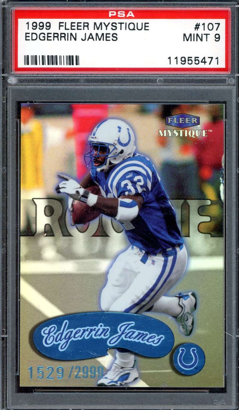Edgerrin James Mint 9 PSA 1999 Fleer Mystique Graded