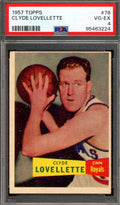 Clyde Lovellette VG-EX 4 PSA NICE 1957 Topps Graded