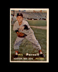 Mel Parnell Signed 1957 Topps Boston Red Sox Autograph