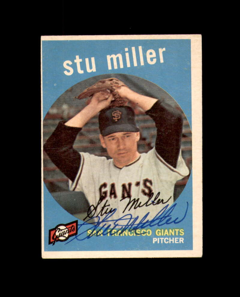 Stu Miller Signed 1959 Topps San Francisco Giants Autograph