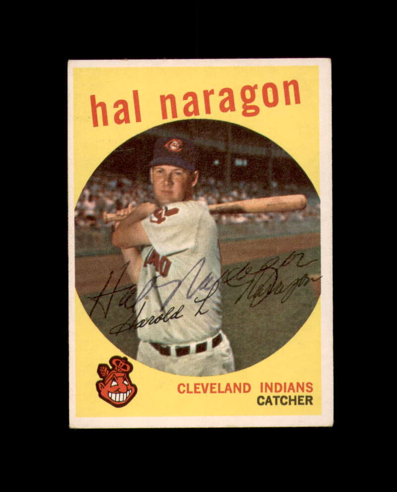 Hal Naragon Signed 1959 Topps Cleveland Autograph