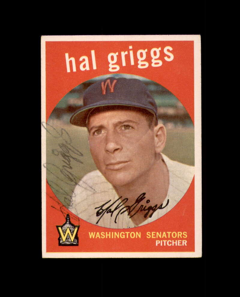 Hal Griggs Signed 1959 Topps Washington Senators Autograph