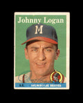 Johnny Logan Signed 1958 Topps Milwaukee Braves Autograph