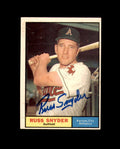 Russ Snyder Signed 1961 Topps Kansas City Athletics Autograph