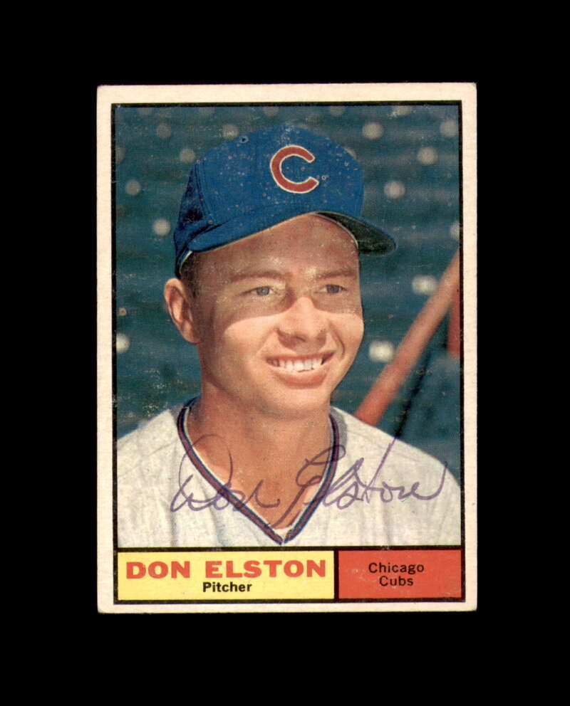 Don Elston Signed 1961 Topps Chicago Cubs Autograph