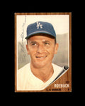Ed Roebuck Signed 1962 Topps Los Angeles Dodgers Autograph