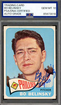 Bo Belinsky Gem Mint 10 PSA DNA Signed 1965 Topps Autograph