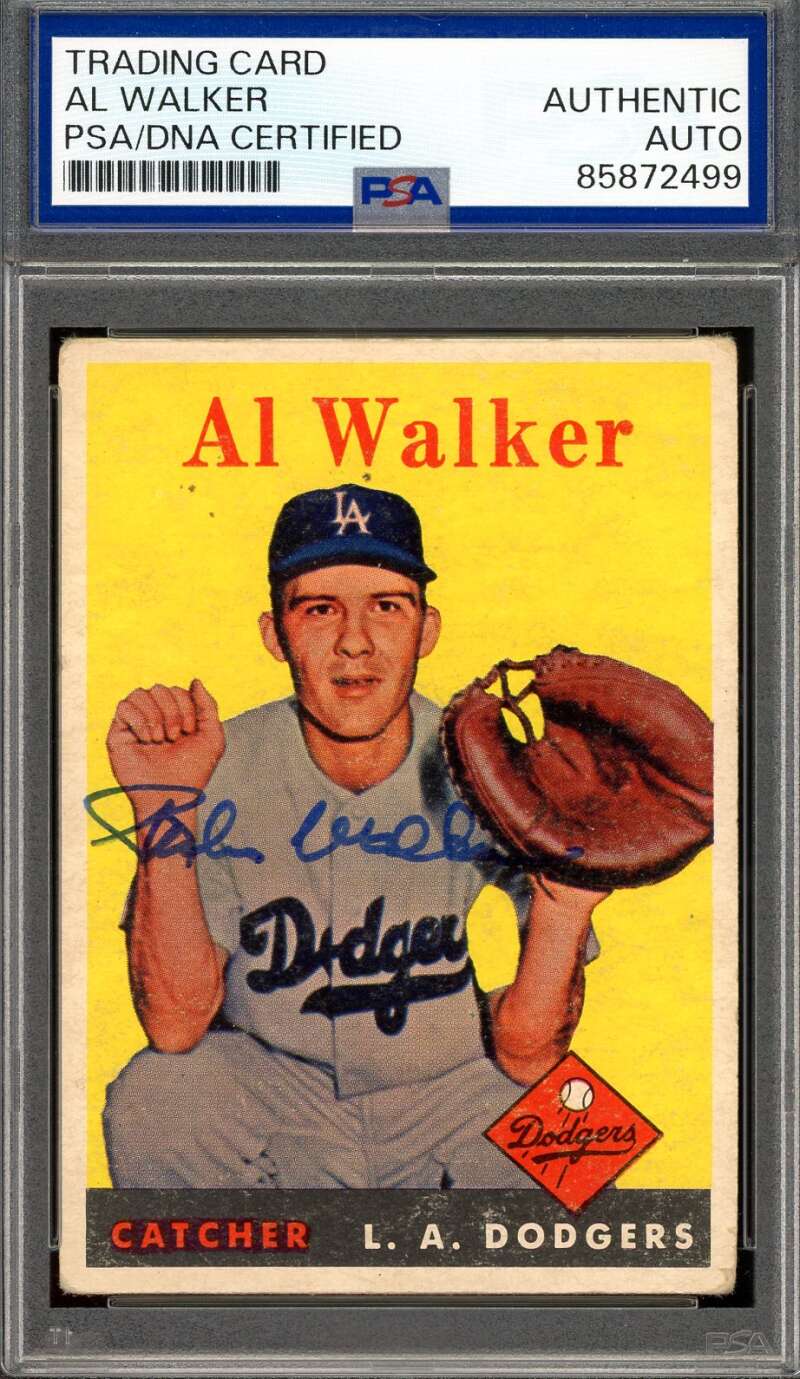 Al Rube Walker PSA DNA Vintage Signed 1958 Topps Autograph