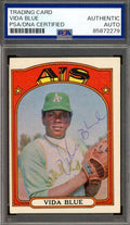 Vida Blue PSA DNA Vintage Signed 1972 Topps Autograph