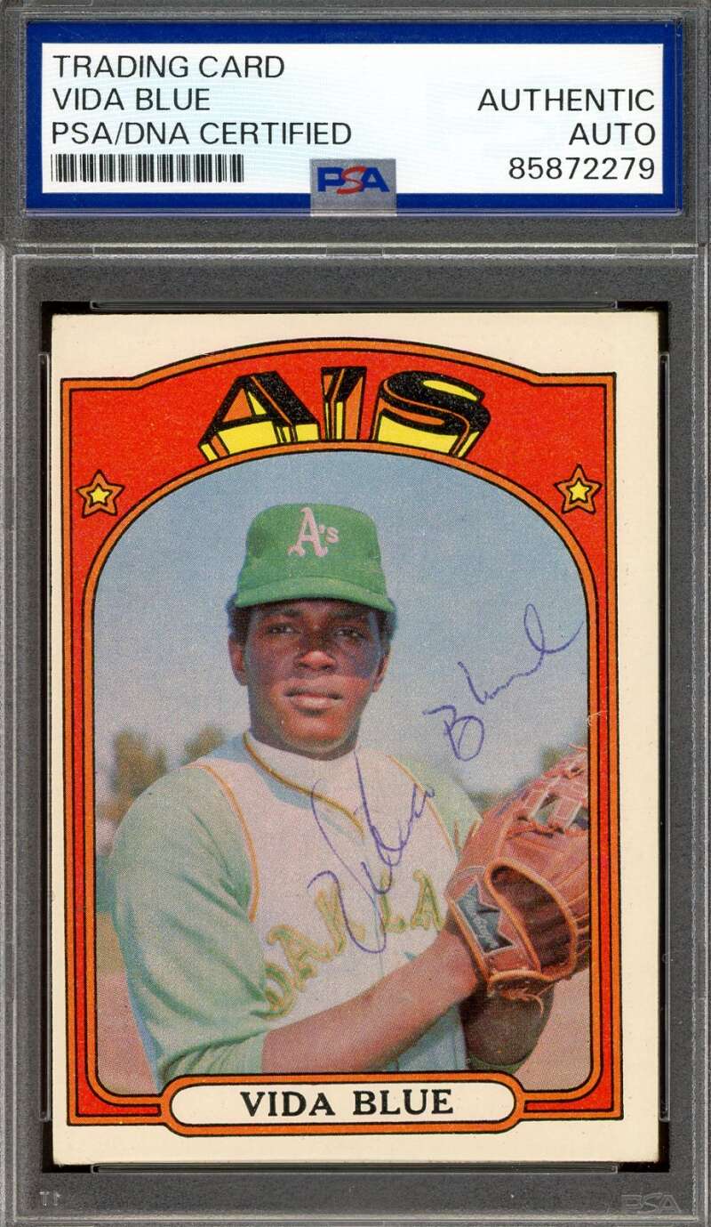 Vida Blue PSA DNA Vintage Signed 1972 Topps Autograph