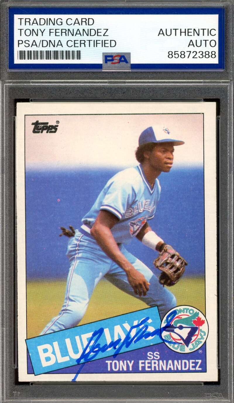 Tony Fernandez PSA DNA Autograph 1985 Topps Signed