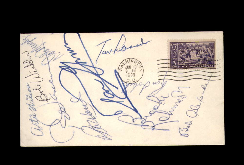 Lasorda Robinson Murphy Signed by 10 1939 First Day Cover Cache FDC Autograph