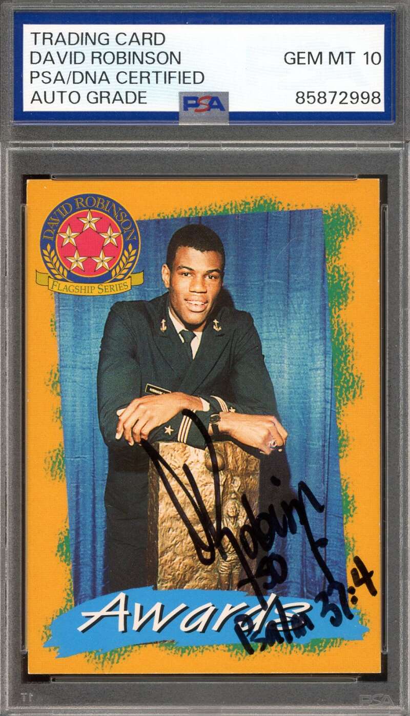David Robinson Gem Mint 10 PSA DNA Signed 1993 Skybox Flagship Series Autograph