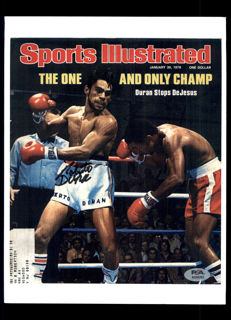 Roberto Duran PSA DNA Signed 9x11 Photo Autograph