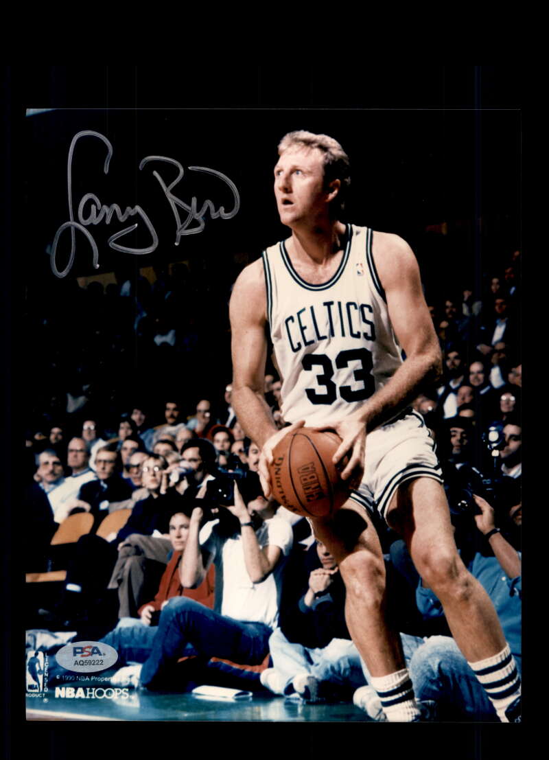 Larry Bird PSA DNA Signed 8x10 Photo Autograph Celtics