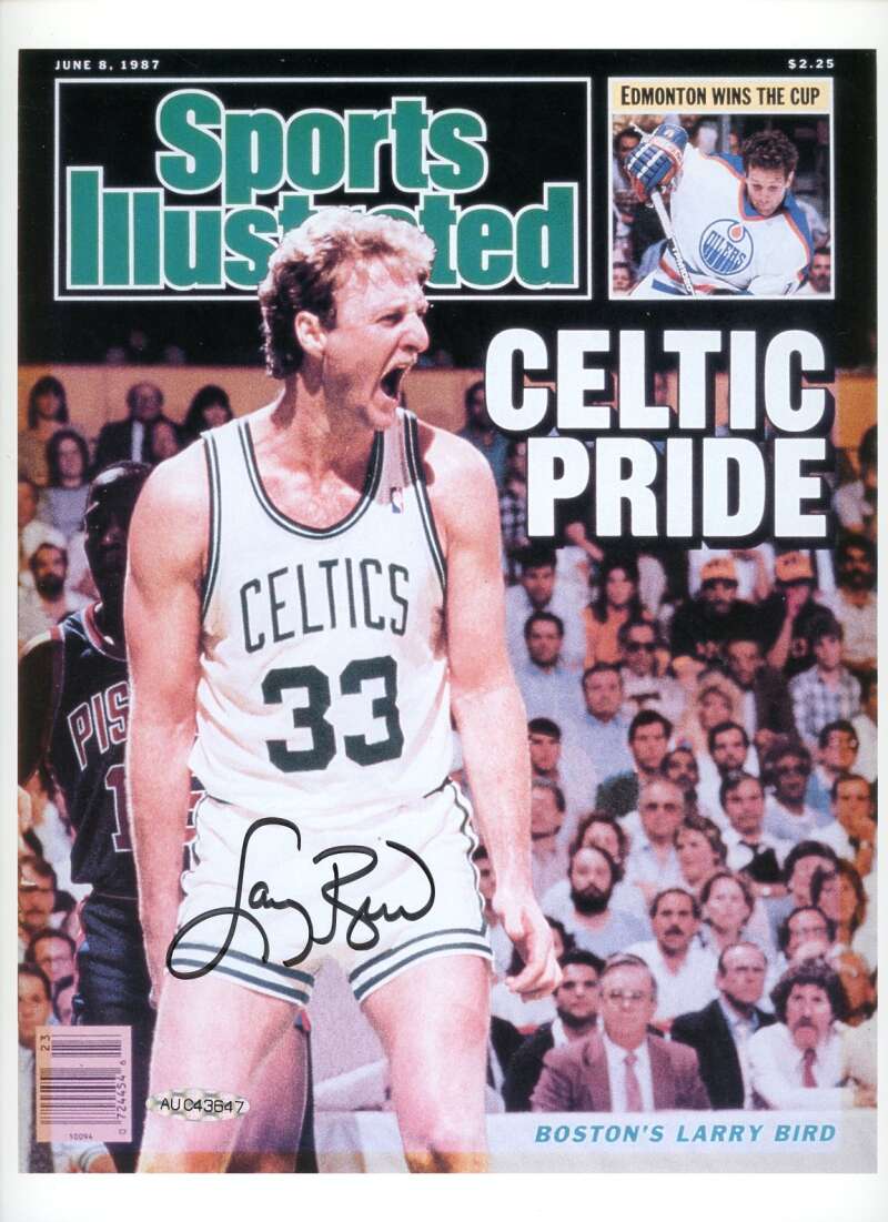 Larry Bird Upper Deck Coa Signed 9x12 Photo Autograph Celtics