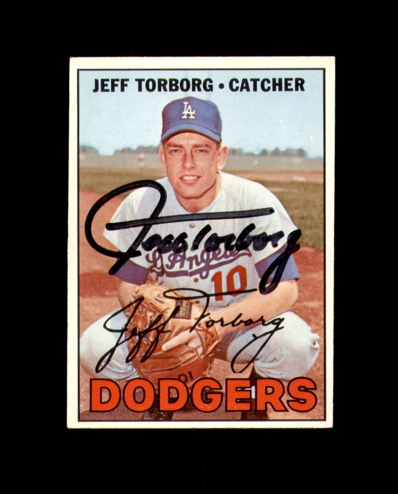 Jeff Torborg Signed 1967 Topps Los Angeles Dodgers Autograph