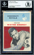 Wayne Embry Beckett BAS Vintage Period Signed 1961-62 Fleer Rookie Autograph