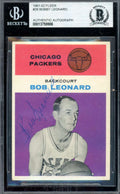Bobby Leonard Beckett BAS Vintage Period Signed 1961-62 Fleer Autograph