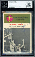 Jerry West Beckett BAS Vintage Period Signed 1961-62 Fleer Rookie Autograph