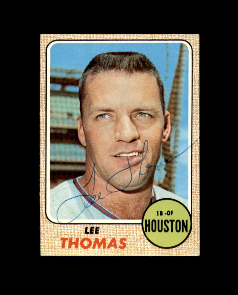 Lee Thomas Signed Original 1968 Topps Houston Astros Autograph