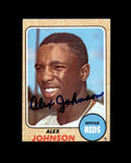 Alex Johnson Signed 1968 Topps Cincinnati Reds Autograph