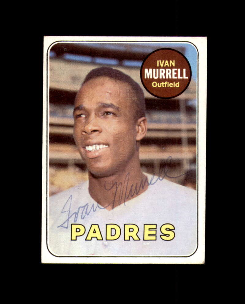 Ivan Murrell Signed 1969 Topps San Diego Padres Autograph