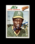 Mike Norris Signed 1977 Topps Oakland Athletics Autograph