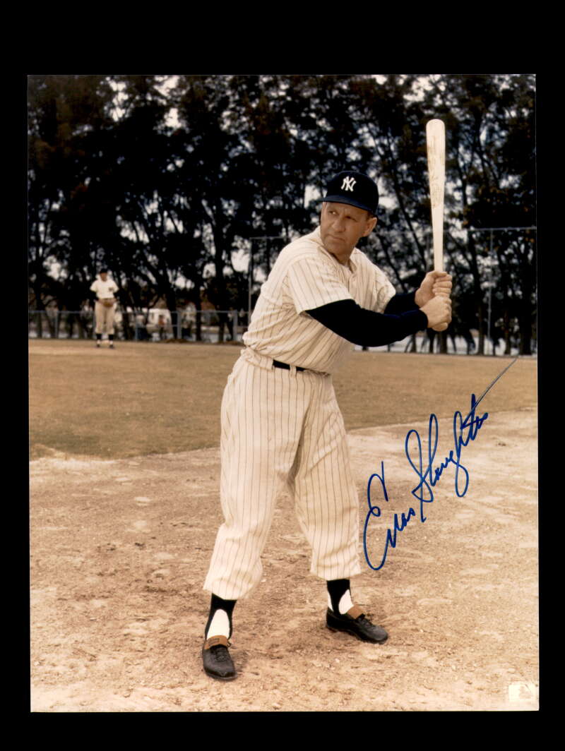 Enos Slaughter Signed 8x10 Photograph Autograph Yankees