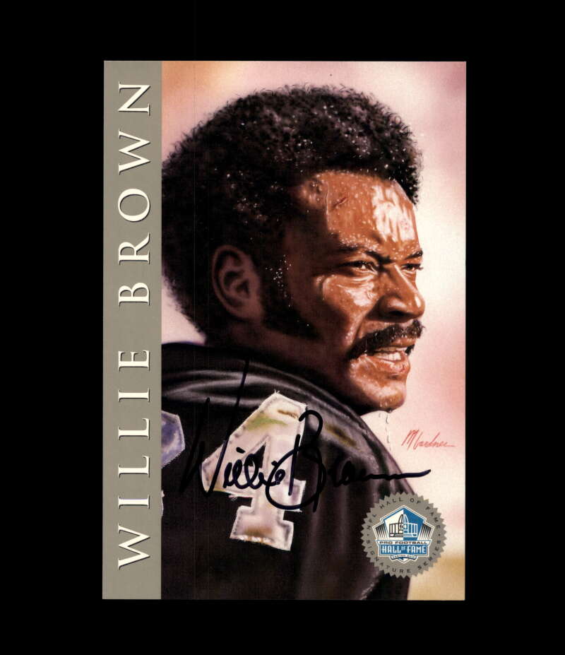 Willie Brown NFL Coa Signed 1998 HOF Signature Series /2500 Autograph