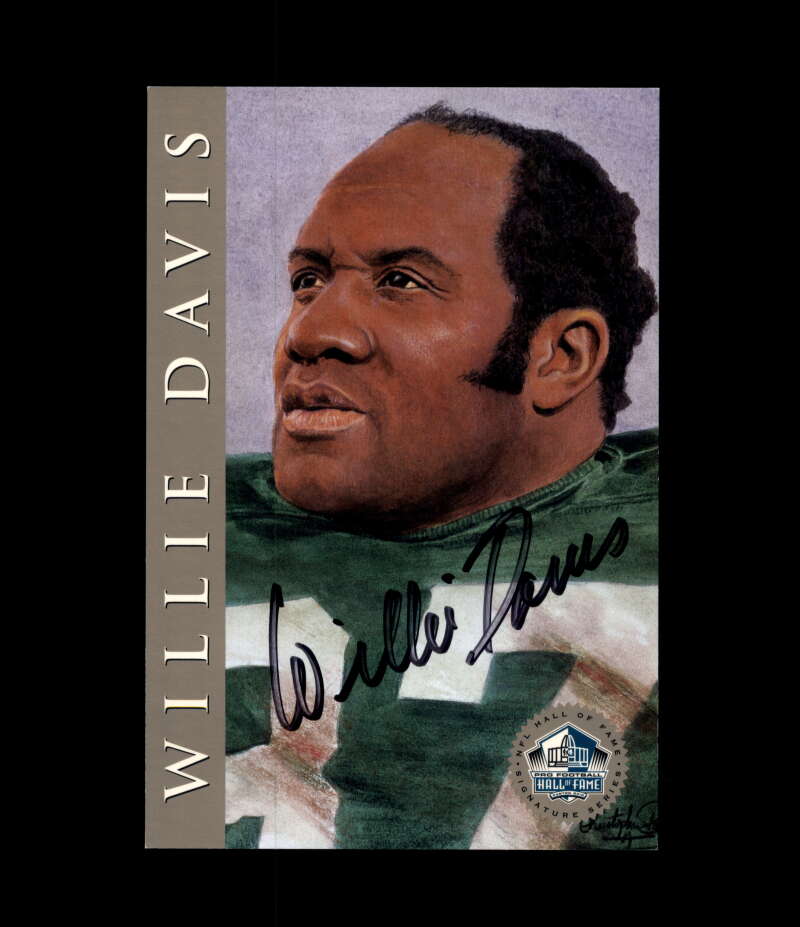 Willie Davis NFL Coa Signed 1998 HOF Signature Series /2500 Autograph