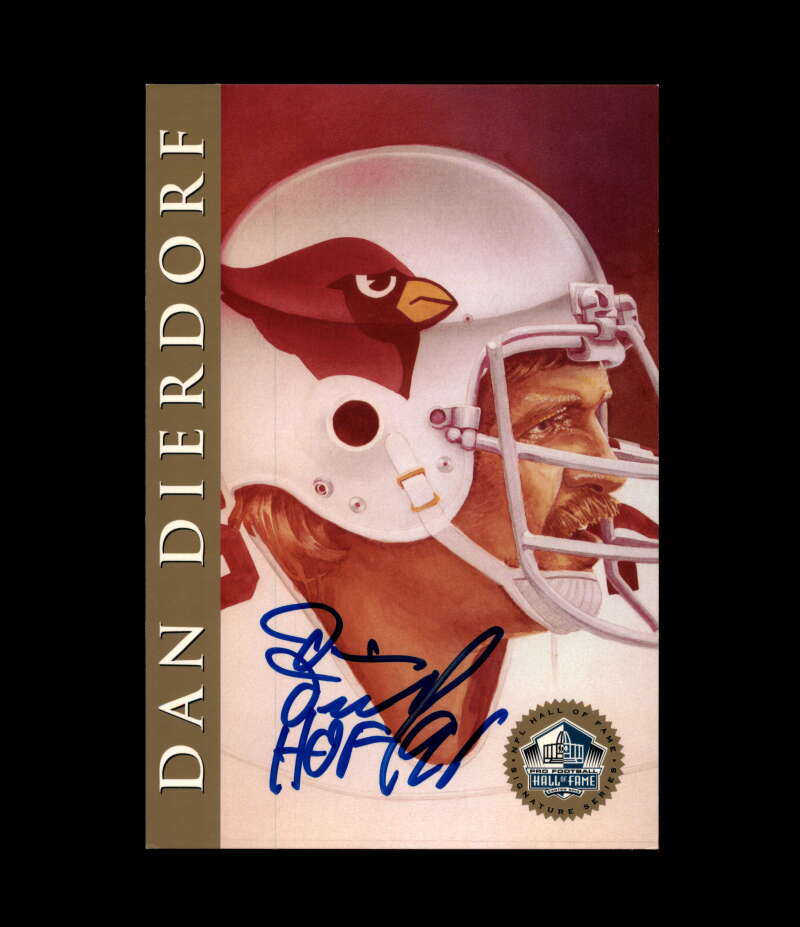 Dan Dierdorf NFL Coa Signed 1998 HOF Gold Signature Series Autograph