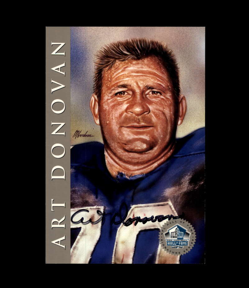 Art Donovan NFL Coa Signed 1998 HOF Signature Series /2500 Autograph