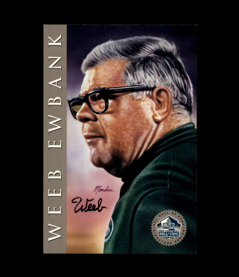 Weeb Ewbank NFL Coa Signed 1998 HOF Signature Series /2500 Autograph