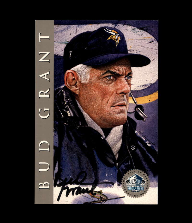 Bud Grant NFL Coa Signed 1998 HOF Signature Series /2500 Autograph