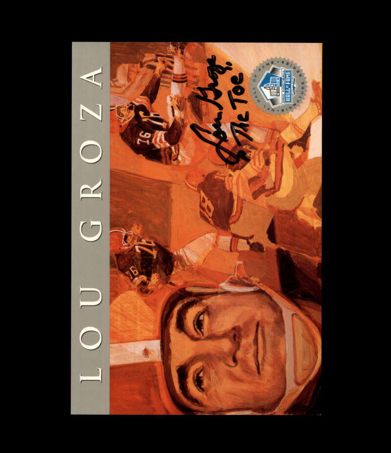 Lou Groza NFL Coa Signed 1998 HOF Signature Series /2500 Autograph