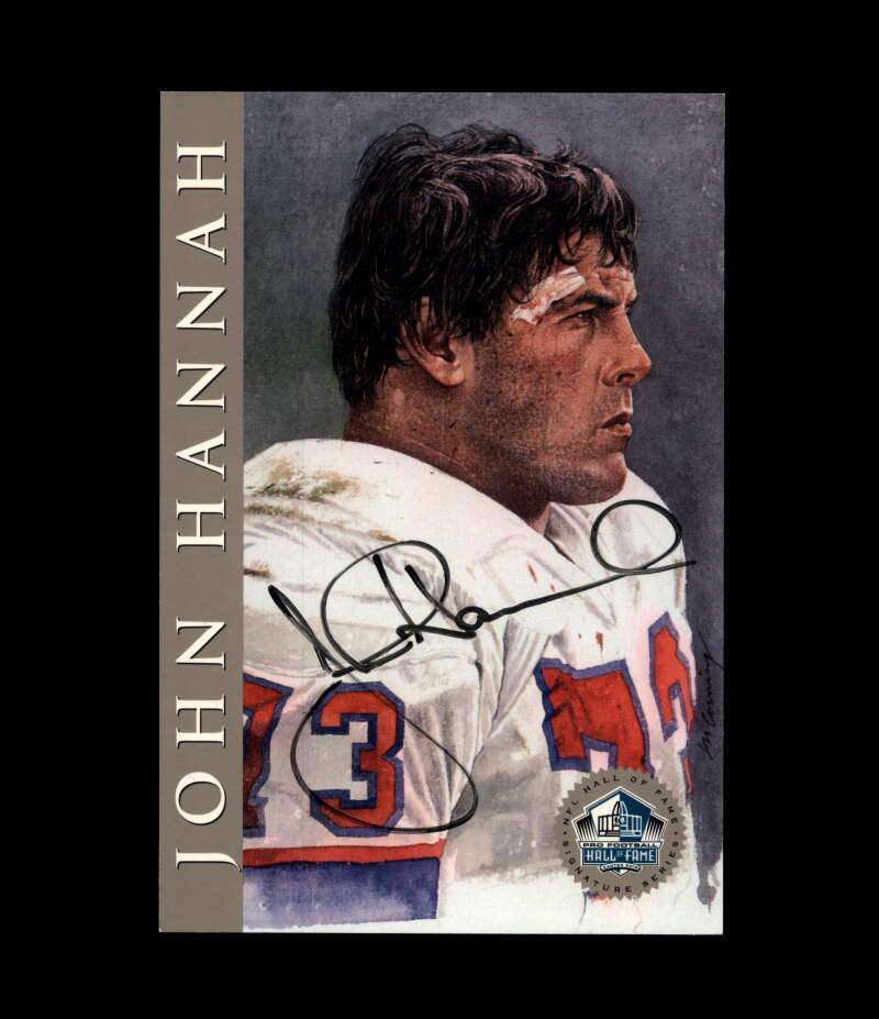 John Hannah NFL Coa Signed 1998 HOF Signature Series /2500 Autograph
