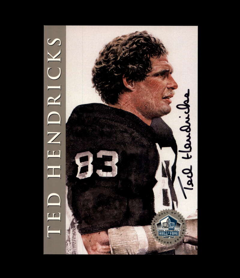 Ted Hendricks NFL Coa Signed 1998 HOF Signature Series /2500 Autograph