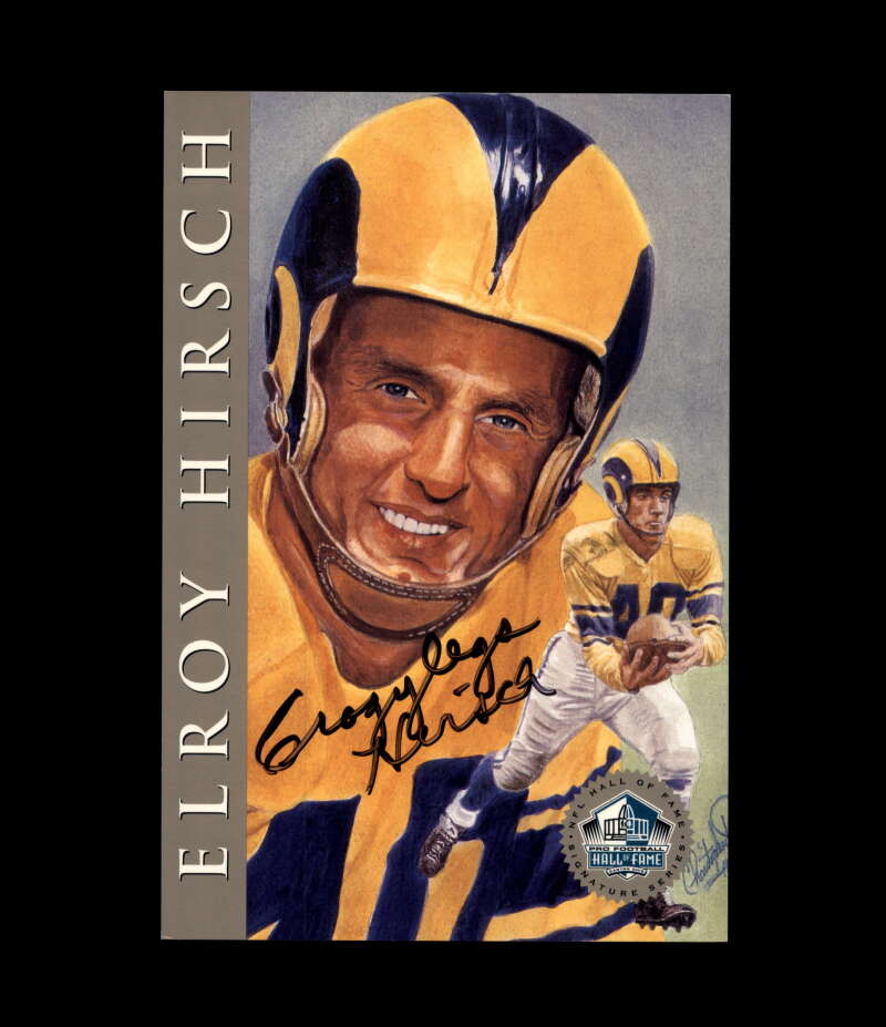 Elroy Crazylegs Hirsch NFL Coa Signed 1998 HOF Signature Series /2500 Autograph