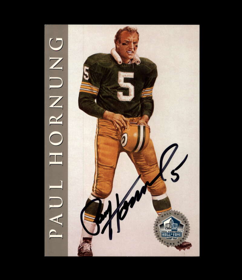 Paul Hornung NFL Coa Signed 1998 HOF Signature Series /2500 Autograph