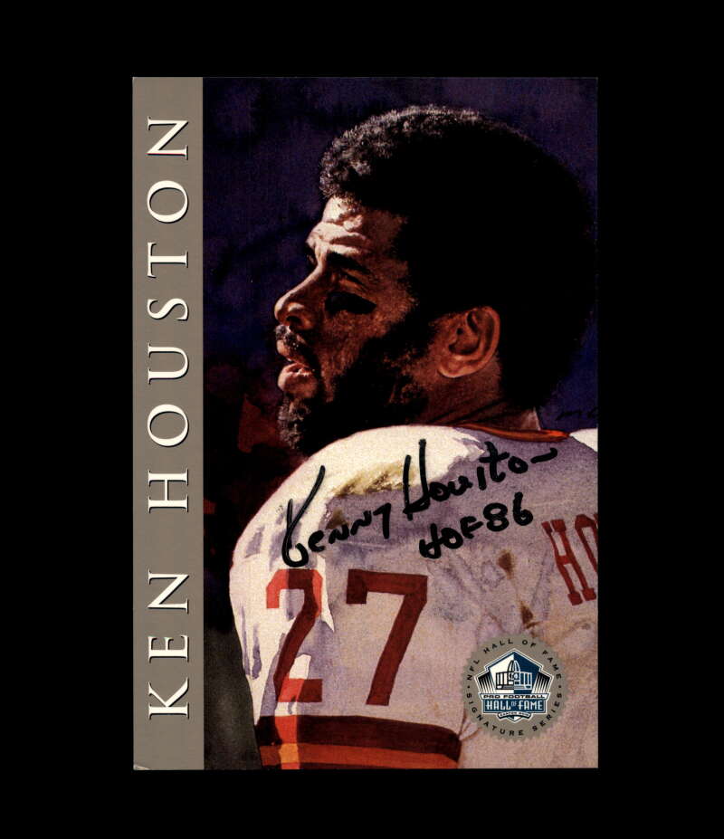 Ken Houston NFL Coa Signed 1998 HOF Signature Series /2500 Autograph